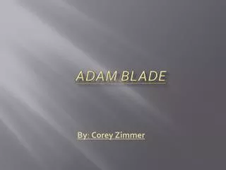 Adam Blade