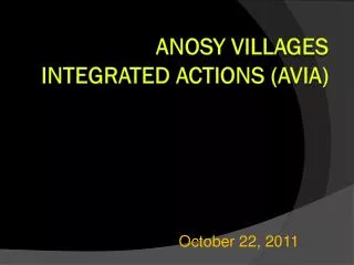 Anosy Villages Integrated Actions (AVIA)