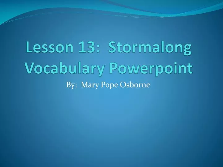 lesson 13 stormalong vocabulary powerpoint