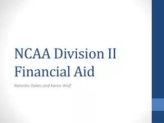 NCAA Division II Financial Aid