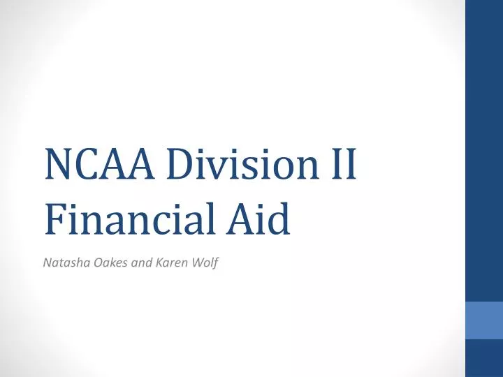 ncaa division ii financial aid