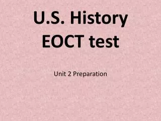 U.S. History EOCT test