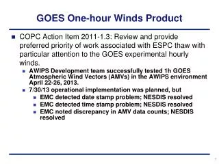 GOES One-hour Winds Product