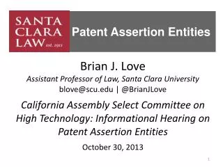 Patent Assertion Entities
