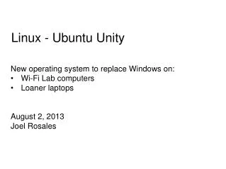 Linux - Ubuntu Unity