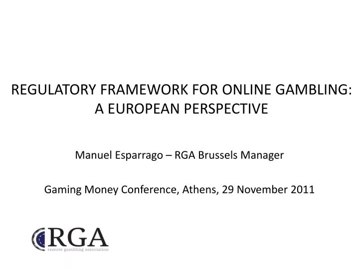 regulatory framework for online gambling a european perspective