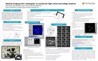 Medical imaging with a photogate: an activity for high school and college students