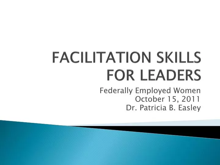 facilitation skills for leaders