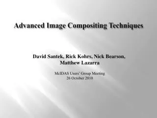 Advanced Image Compositing Techniques