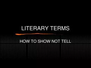 LITERARY TERMS