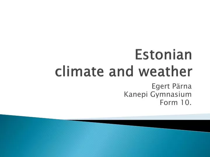 estonian climate and weather