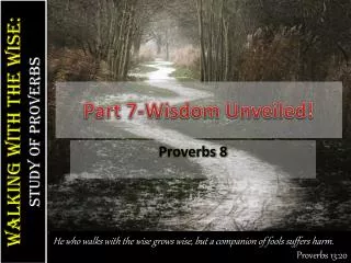 Part 7-Wisdom Unveiled!