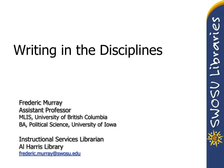 writing in the disciplines