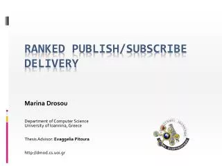 Ranked Publish/Subscribe Delivery