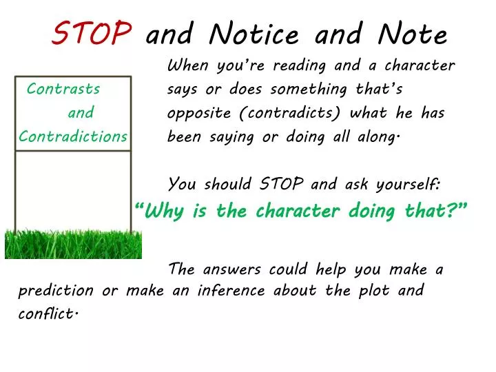 stop and notice and note