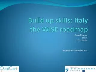 B uild up skills: Italy the WISE roadmap