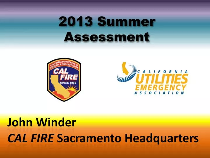 2013 summer assessment