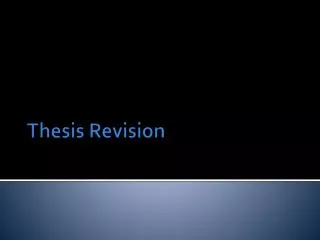 Thesis Revision
