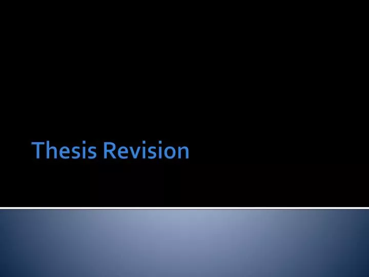 thesis revision
