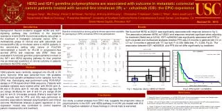 HER2 and IGF1 germline polymorphisms are associated with outcome in metastatic colorectal