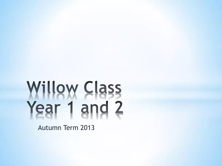 willow class year 1 and 2