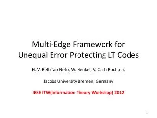 Multi-Edge Framework for Unequal Error Protecting LT Codes