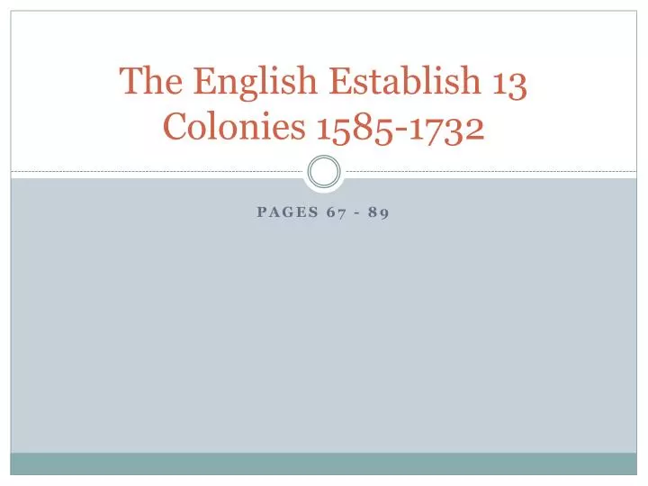 the english establish 13 colonies 1585 1732