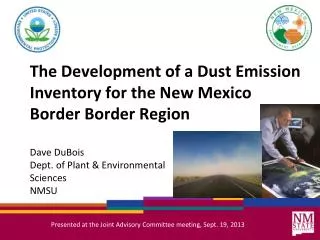The Development of a Dust Emission Inventory for the New Mexico Border Border Region