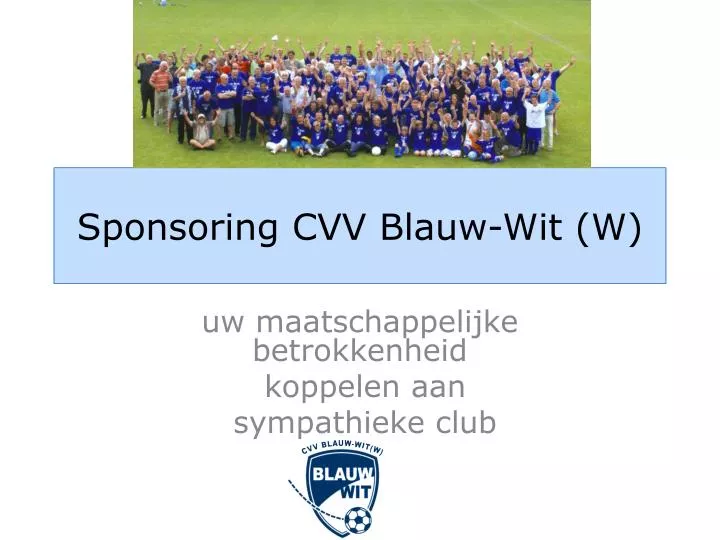 sponsoring cvv blauw wit w