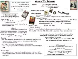 Women Win Reforms