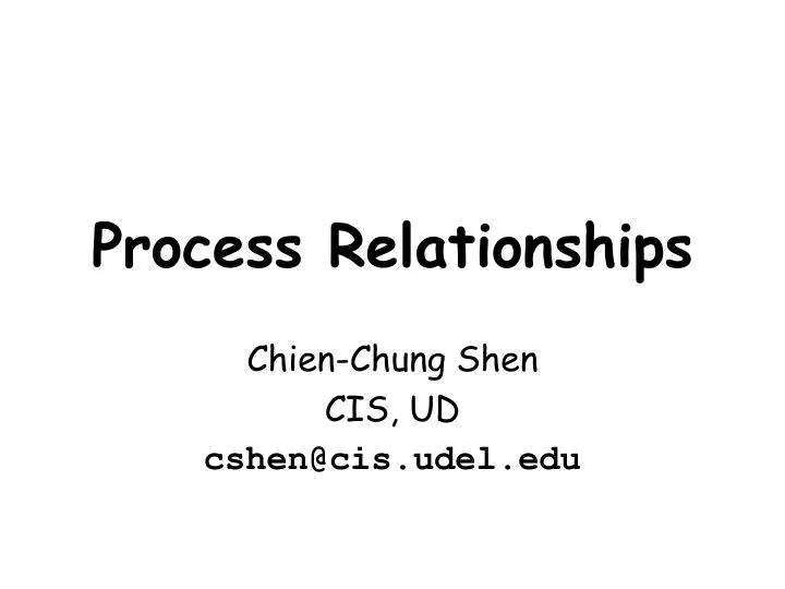 process relationships