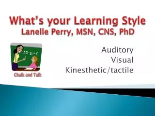 Auditory Visual Kinesthetic/tactile