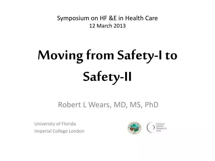 moving from safety i to safety ii