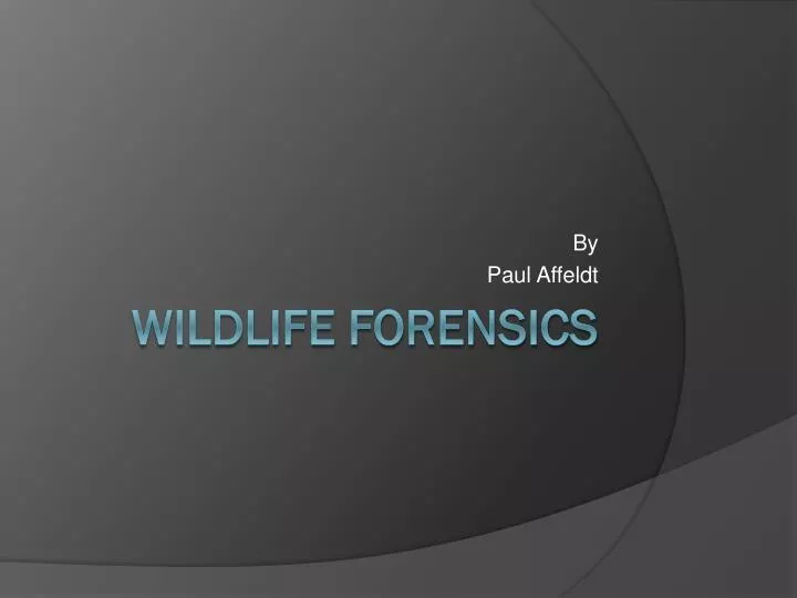 Ppt Wildlife Forensics Powerpoint Presentation Free Download Id2449076 