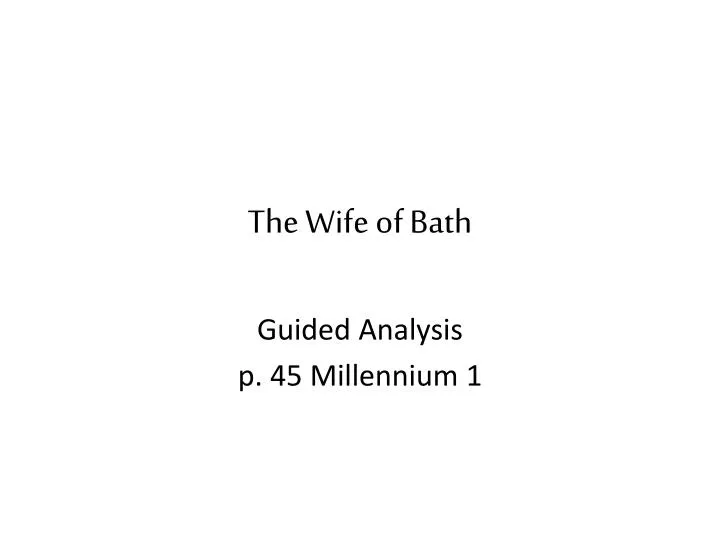 the wife of bath