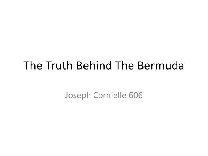 the truth behind the bermuda
