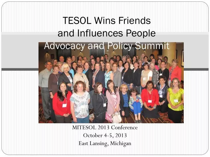 tesol wins friends and influences people advocacy and policy summit