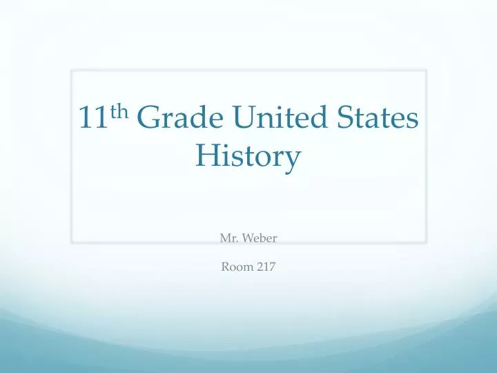 11 th grade united states history
