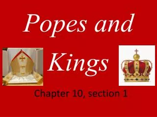 popes and kings