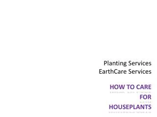 Planting Services EarthCare Services