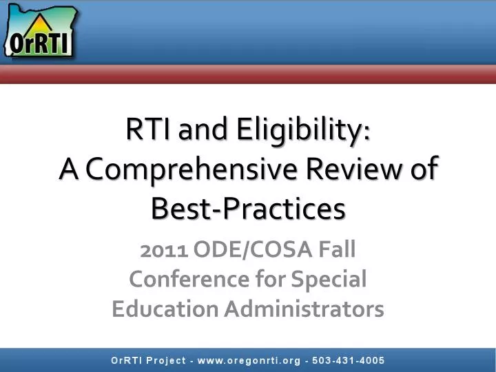 rti and eligibility a comprehensive review of best practices