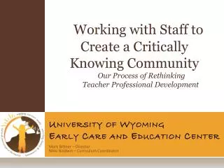 University of Wyoming Early Care and Education Center