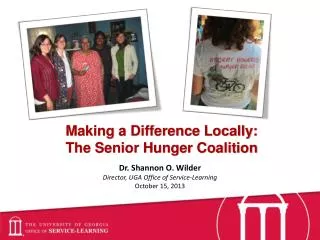 Making a Difference Locally: The Senior Hunger Coalition