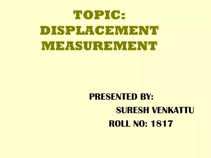 topic displacement measurement