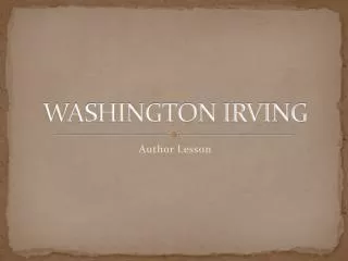 washington irving