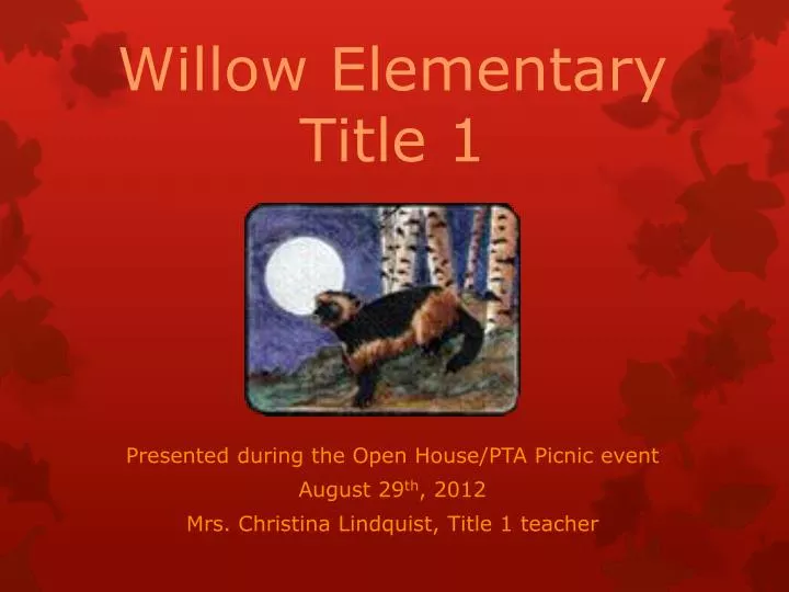 willow elementary title 1