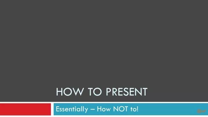 how to present