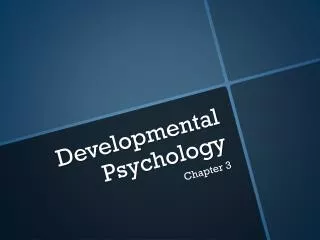 Developmental Psychology