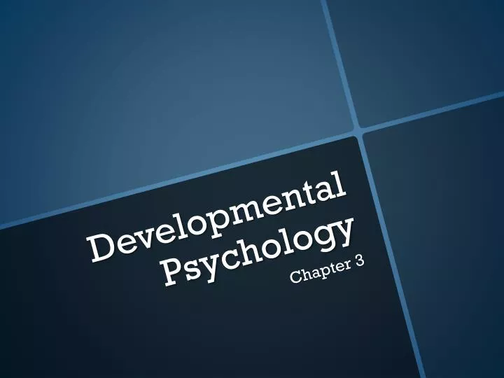 developmental psychology