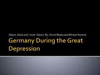 Germany During the Great Depression